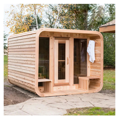 Sauna asciutta esterna per 6 persone con ventilazione regolabile