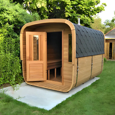 Sauna secca esterna di cedro per il rilassamento e la salute Capacità 5-6 persone Con servizio di installazione di ventilazione regolabile
