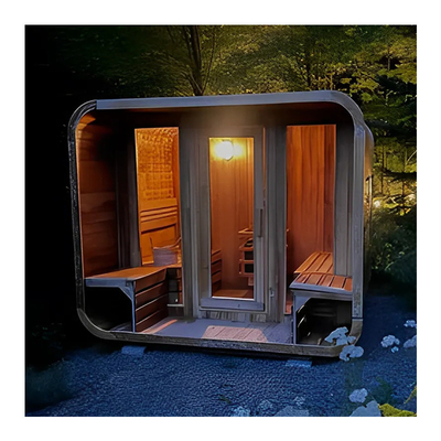 Sauna secca esterna di cedro per il rilassamento e la salute Capacità 5-6 persone Con servizio di installazione di ventilazione regolabile
