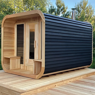 Sauna secca esterna di cedro per il rilassamento e la salute Capacità 5-6 persone Con servizio di installazione di ventilazione regolabile