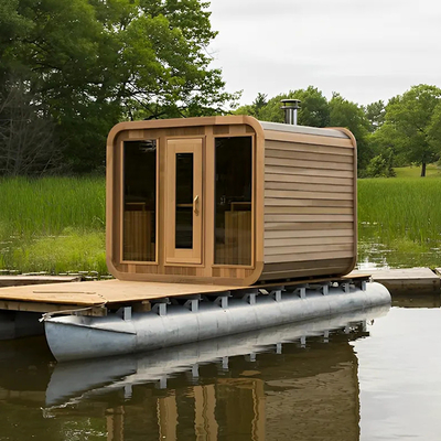 Sauna secca esterna di cedro per il rilassamento e la salute Capacità 5-6 persone Con servizio di installazione di ventilazione regolabile
