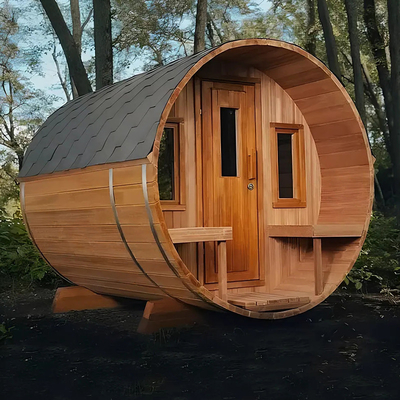 Hotel all'aperto Sauna in legno massello Termo in legno Pannello di controllo del computer Sauna tradizionale