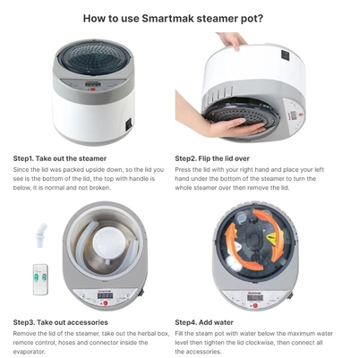 Sauna a vapore portatile a corpo intero Smartmak con dimensioni da 1 persona