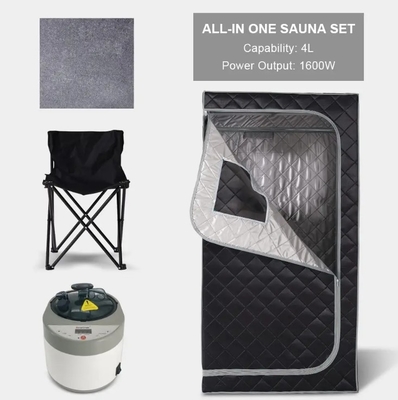 Set di sauna a vapore a casa a corpo intero, sauna a vapore portatile pieghevole grande da 4 litri per 1-2 persone