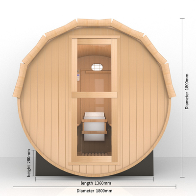 2-8 persone Sauna in legno Barrel Sauna in legno Facile installazione 15-99 MIN Time Range