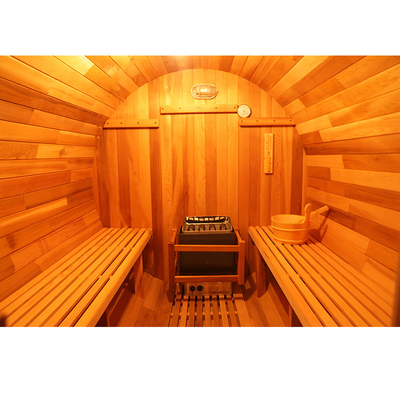 Sauna a botte di legno di cedro rosso canadese