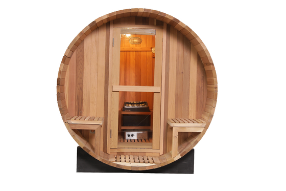 Sauna a botte di legno di cedro rosso canadese