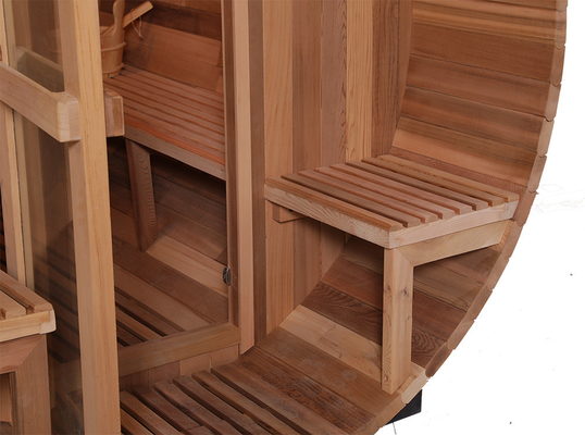 Barile di sauna in vetro temperato in legno Facile installazione Intervallo di temperatura 15-90.C