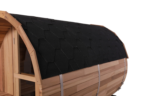 Barile di sauna in vetro temperato in legno Facile installazione Intervallo di temperatura 15-90.C