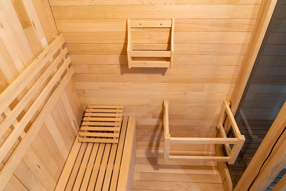 Sala sauna a vapore di cedro rosso con luce a LED e generatore di ozono Moderno design Intervallo di temperatura 15 ~ 90 ° C
