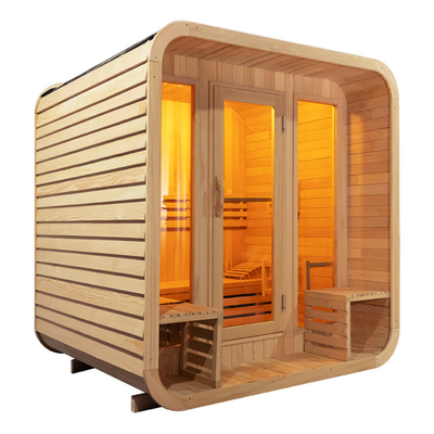 Sauna secca esterna Bluetooth in legno di cedro