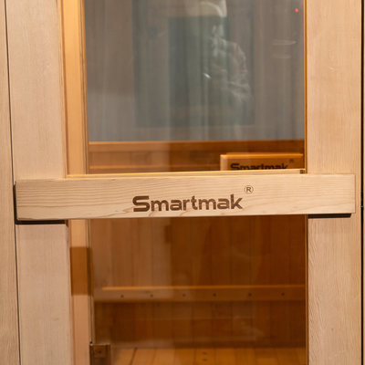 Sauna esterna secca a cedro per 5-6 persone con porta di vetro / sistema musicale Bluetooth