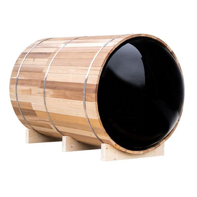 Ventilazione regolabile Hemlock Legno Sauna secca all'aperto Porta piena di vetro Temperatura 15-90.C