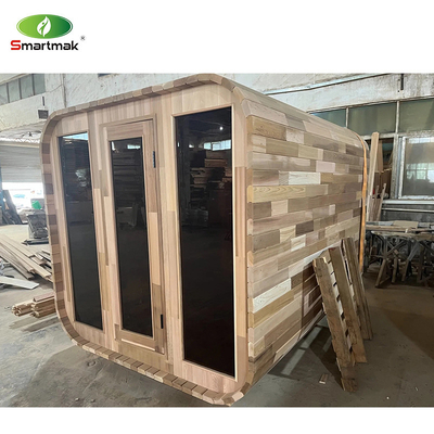 Luxury Hemlock Outdoor Dry Sauna Per 5 6 Persone Ventilazione regolabile Intervallo di temperatura 15-90.C