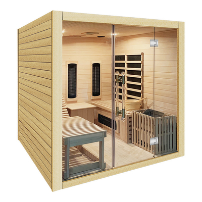persona infrarossa asciutta di legno della stanza 4 di sauna del vapore 6000w