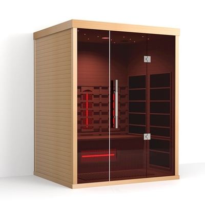 Terapia infrarossa dell'interno di luce rossa di sauna 2100W della stazione termale 3 della cicuta domestica della persona