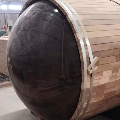 Saune all'aperto rosse di Cedar Wood Barrel Sauna 180x240CM con Panonamic