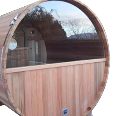 Persona di RoHS 8 intorno a sauna all'aperto Cedar Barrel Sauna Wood Stove rosso