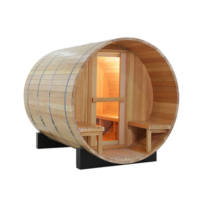 stanza di legno di sauna del barilotto della cicuta del cortile di 1800x1800MM con il portico