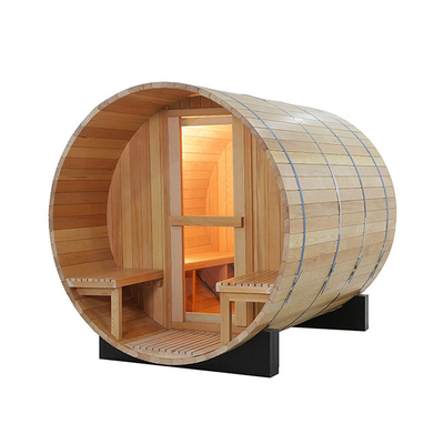 stanza di legno di sauna del barilotto della cicuta del cortile di 1800x1800MM con il portico