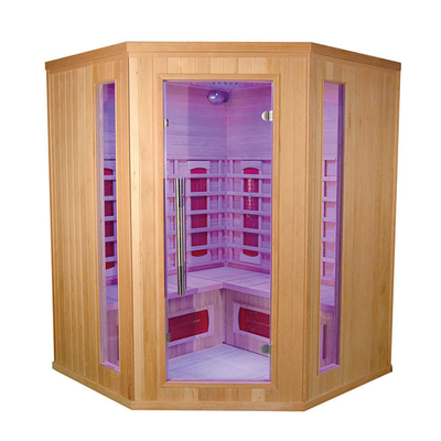Sauna Cedar Wood Custom Home Sauna rosso dell'angolo della persona della famiglia 3