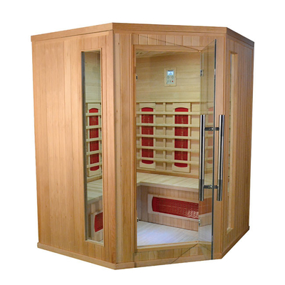 Sauna Cedar Wood Custom Home Sauna rosso dell'angolo della persona della famiglia 3
