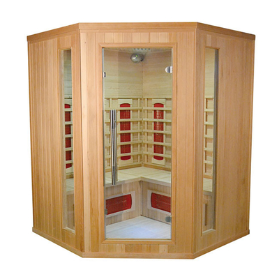 Sauna Cedar Wood Custom Home Sauna rosso dell'angolo della persona della famiglia 3