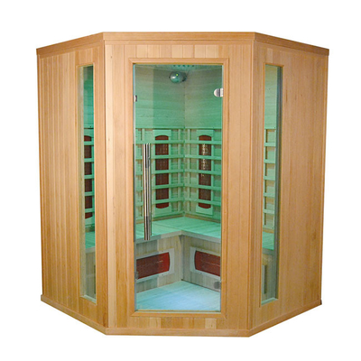 Sauna Cedar Wood Custom Home Sauna rosso dell'angolo della persona della famiglia 3