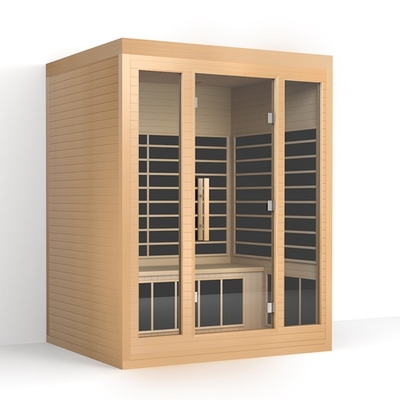 Sauna tradizionale dell'interno di sauna della persona del cedro rosso 3 con la luce principale di fisioterapia
