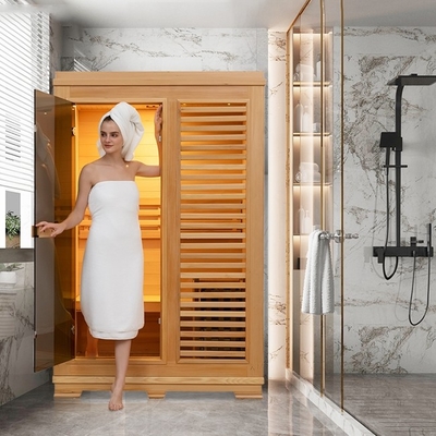 Sauna rossa del vapore di Cedar Solid Wood Dry Heat della persona di SASO 2 per la casa