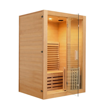 Smartmak 1 stanza di sauna della casa del vapore di legno della persona con la porta di vetro temperata 8mm
