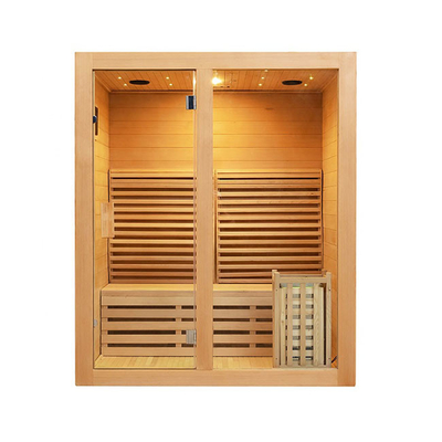 Corredi dell'interno rossi di sauna di Cedar Wooden Domestic Steam Rooms per la persona 3