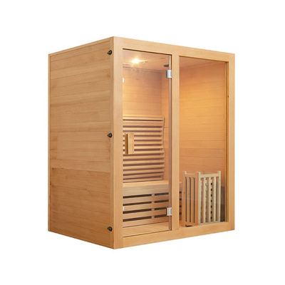 Corredi dell'interno rossi di sauna di Cedar Wooden Domestic Steam Rooms per la persona 3