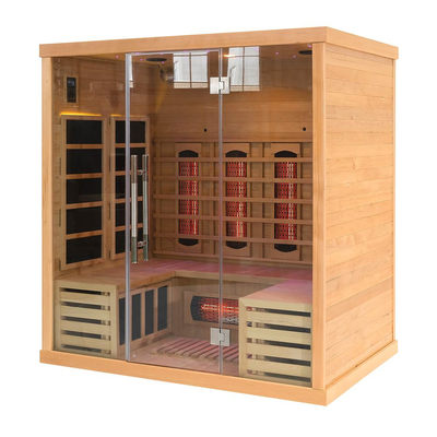 2700W casa Cedar Ozone Far Infrared Sauna rosso per il dimagramento del corpo