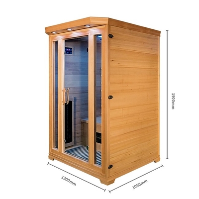 Stanza infrarossa di sauna della persona domestica su ordinazione della cicuta 2 con ossigeno Ionizer