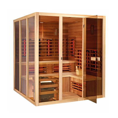 Canadese bagnato dell'interno Cedar Steam And Infrared Sauna rosso di sauna della famiglia
