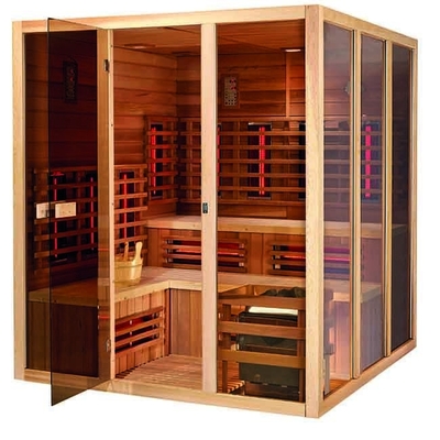 Bagno turco infrarosso di legno 6KW di sauna della stazione termale della cicuta solida per la persona 5