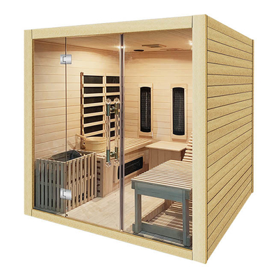 Lo spettro completo ISO9000 ha combinato la stanza infrarossa di sauna del vapore per la persona della famiglia 3