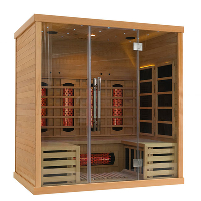 Legno solido 3 persone del vapore della stanza infrarossa asciutta su ordinazione di sauna