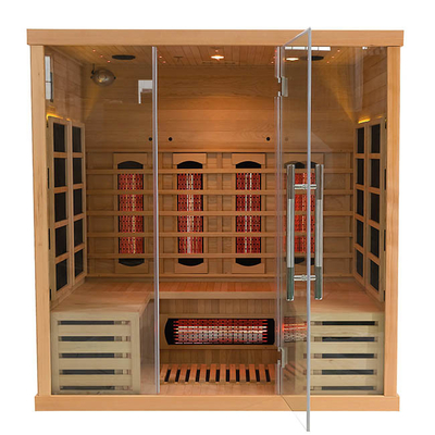 Cedro infrarosso della persona della stanza 3 di sauna dell'annuncio pubblicitario di legno del vapore del ODM