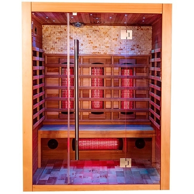 Stanza infrarossa di legno solida di sauna del vapore di Smartmak della famiglia dell'interno per 6KW domestico